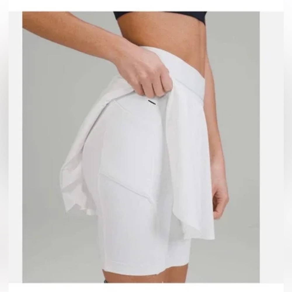 Lululemon Athletica Court Rival High Rise Skort Pickleball Tennis White NWOT 4